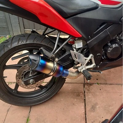Honda CBR 125 CBR125R Full Exhaust System Blue GP Silencer 2004-2018 - Image 1 of 4