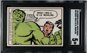 1966 MARVEL SUPER HEROES 48 Comics Donruss Card INCREDIBLE HULK SGC 5 Iron Man - Picture 1 of 3