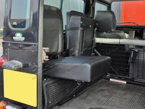 Land Rover Defender 90/110 Seat Rear Fold Up Vinyl Black DA4067 New - Picture 1 of 2