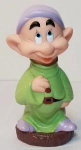 5" VINTAGE DISNEY SNOW WHITE 7 SEVEN DWARF DOPEY RUBBER COLLECTABLE SQUEAK TOY - Picture 1 of 6