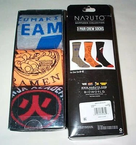 Naruto Shippuden Collection - - 3 Paar Crew-Socken für Herren - - Neu im Karton - Bild 1 von 3