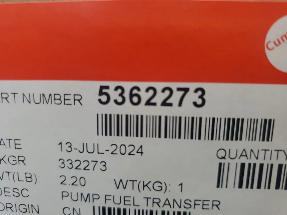 5362273 Transfer Pump Cummins - Image 1 of 1