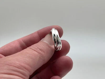 Three Band Rolling Ring 925 Sterling Silver Band &Statement Handmade Ring VTR - Image 1 of 4