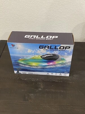 Gallop High-Speed RC TORNADO Boat w LED Light Remote Control ORANGE 14+ Open Box - Image 1 of 4