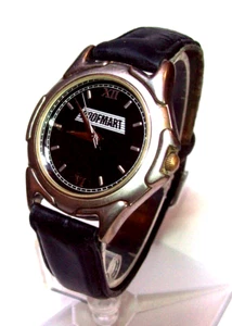 Roof Mart Watch Slim Promotional Advertising 90's Fits 7"--8.5" Looks Runs Great - Picture 1 of 15