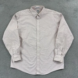 Camisa LL Bean Para Hombres XL Alta Rayas Botón Resistente a Arrugas Manga Larga Causal - Imagen 1 de 12