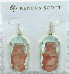 Kendra Scott Esme Drop Earrings Dichroic Glass & Gold tone - Picture 1 of 12