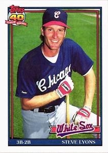 1991 - Topps -- STEVE LYONS -- Card # 612 --- Chicago White Sox - Picture 1 of 2