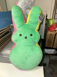NWT-Peeps Bunny Plush Large 18” Color block Green Purple Pink Yellow Easter - Picture 1 of 8