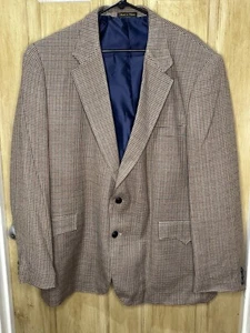 Circle S Western Men's 48R Blazer Tan Multi Houndstooth Suit Sport Coat - Picture 1 of 8