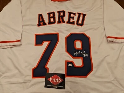 Camiseta deportiva firmada por José Abreu #79 autografiada de los Astros de Houston certificado de autenticidad PAAS 🔥 Foto 1 de 4