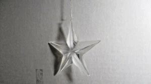 5" Clear Acrylic FIVE POINT STAR Christmas ORNAMENT - Picture 1 of 2