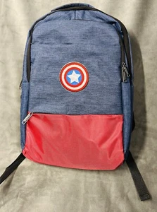 Mochila bolsa para libros Avengers Capitán América con bolsillo para computadora portátil usada en excelente estado - Imagen 1 de 6