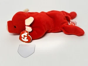 Ty Beanie Babies Tabasco The Red Bull 3rd/2nd Generation Tags Fluffy - Picture 1 of 12
