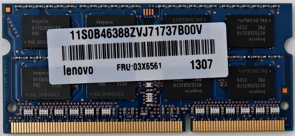 LENOVO 03X6561 THINKPAD T430 GENUINE 4GB DDR3 SODIMM RAM, SEVERAL BRANDS - NEW - Image 1 of 1