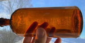 Vintage Antique Amber Clorox Bottle Glass Bottle Reg.U.S.Pat.Off 16Oz. - Picture 1 of 9