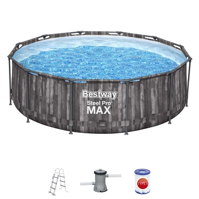 Bestway 5614X Frame Pool Steel Pro Max Set Ø366x100cm Filtro Pompa Scaletta - Immagine 1 di 4