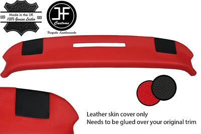 CUBIERTA DE ALMOHADILLA DE SALPICADERO DE CUERO DE GRANO SUPERIOR ROJO SE ADAPTA A CORVETTE C3 70-76 Foto 1 de 2