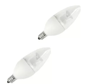 Lot Of 2 TCP ELITE 40W 5W 3000K DIMMABLE LED CHANDELIER BULB # LED5E12B1130K New - Picture 1 of 8