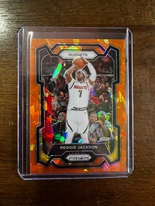 2023-24 Prizm Basketball Orange Cracked Ice Prizm Reggie Jackson #235 - Picture 1 of 2