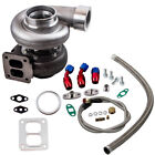 Gt45 T4/  Racing V-Band Flange Turbo Charger + Oil Drain Feed Return Line