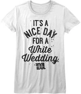 Billy Idol It's A Nice Day For A White Wedding Womans T Shirt Punk Rock Music - Picture 1 of 5