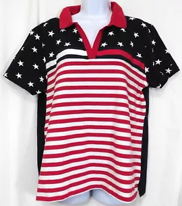 Tommy Hilfiger Polo Top rot weiß blau USA Flagge XL patriotisch UVP 180 - Bild 1 von 11