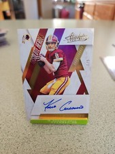 #1/5 ! Kirk Cousins Autographed Panini Absolute Heroes Football Gold Card 2016 