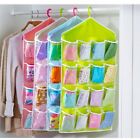 Hanging Bag 16 Grid Underwear Sock Holder Rack Wardrobe Tidy Storage Organiser H
