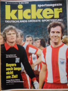 KICKER 6 - 15.1. 1973 * Sepp Maier Franz Beckenbauer Europa-Cup HSV-Schalke 4:1