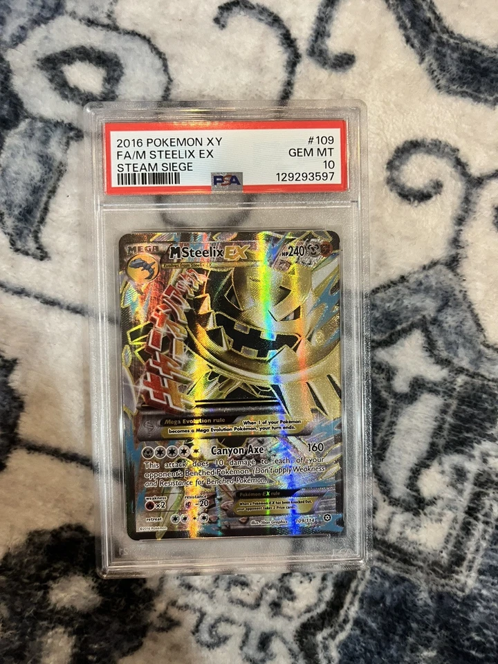 2016 Pokemon Xy Steam Siege M Steelix EX #109 Fa Steam Siege Full Art PSA 10 - Image 1 of 1