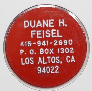 Duane H. Feisel Los Altos CA Trade Checks Good for 50c Trade Token (#1) - Picture 1 of 2