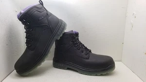 Brahma Combustion 6" Steel Toe Work Boots Black/Purple Womens (WNBR42EZ001) Sz 8 - Picture 1 of 14