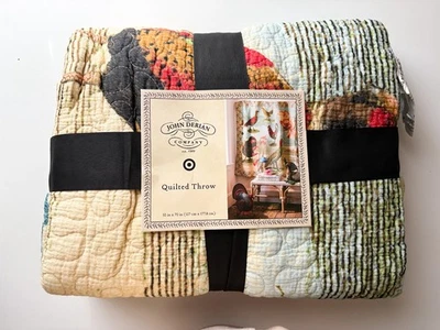 John Derian Target Blanket 50"X70" Quilted Throw Bird Collage Quilt NWT - Image 1 of 3