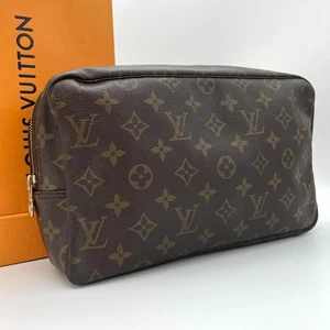 LOUIS VUITTON Monogram Trousse Toilette 28 Clutch Bag M47522 Canvas Without Box - Picture 1 of 13