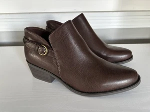 BARETRAPS PALMER STIEFELETTEN DAMEN GRÖSSE 7 gebürstet braun BLOCKABSATZ SCHNALLE - Bild 1 von 9