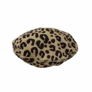 Louis Vuitton M74776 Boina Mayil Leopardo Lv Hardware Cachemira/Leche Tejido Estampado Be - Imagen 1 de 6