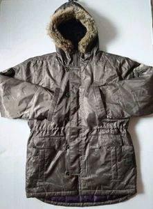 Fox Outdoor Coat Mens Sz L Insulated Parka Fur Trim Zipper Mid Length Khaki - Picture 1 of 18