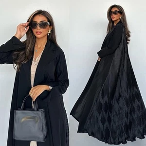 Dubai Women Muslim Open Abaya Cardigan Abaya Dress Robe Kimono Islamic Arab Gown - Picture 1 of 16