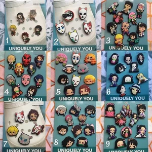 Juego de dijes de zapatos de anime Crocs hecho a mano jibbitz 5-10 piezas Demon Slayer Nezuko - Imagen 1 de 40