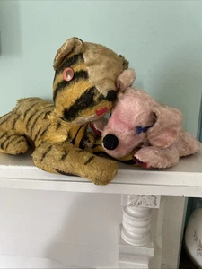 Lot 2 Vintage 1960s Carnival Prize Plush NEED ADOPTION & REPAIR Free Shipping - Picture 1 of 18