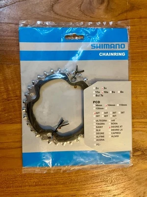 SHIMANO Deore XT FC-M770-10 104mm BCD 4 Bolt Chainring 32T - NEW - Image 1 of 4