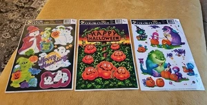 Vintage Halloween Window Clings Lot (3) Paper Magic Co. 12"x 17" NOS *Read* 2001 - Picture 1 of 8