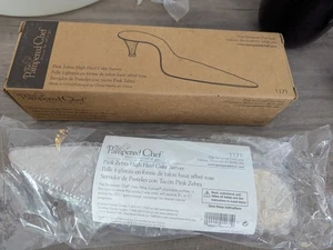 NEW PAMPERED CHEF PINK ZEBRA HIGH HEEL CAKE SERVER #1171 - Picture 1 of 2