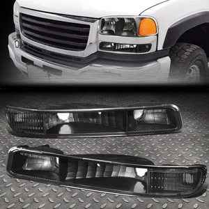 FOR 99-06 GMC SIERRA/YUKON BLACK HOUSING CRYSTAL CLEAR LENS BUMPER SIGNAL LIGHT - Picture 1 of 6
