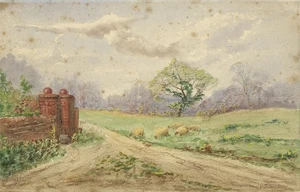 W H Pfirsich - Aquarell Gemälde - Ländliche Landschaft - 19. Jahrhundert - 30 - Bild 1 von 3