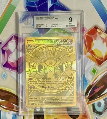 2025 Mega Lucario ex MEGA HYPER RARE #188 – BECKET  9.0 Mint – Pokémon Evolution - Image 1 of 4