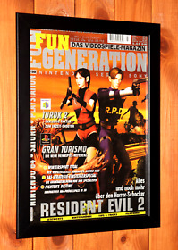 Resident Evil 2 Capcom Dreamcast GameCube Vintage Promo Small Poster Ad Framed.