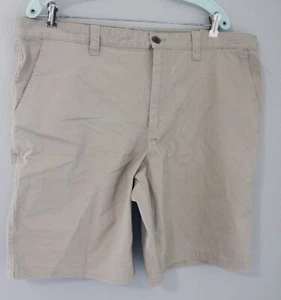 NWT MAGELLAN LIVE TO EXPLORE MEN'S KHAKI SILVER MINK FLAT BERMUDA SHORTS 38W L9" - Picture 1 of 2