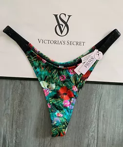 S Victoria Secret Shine Strap Laguna Tanga Tropical Floral Badehose NEU - Bild 1 von 2